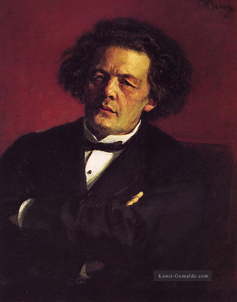 Porträt des Pianisten Dirigenten und Komponisten AG Rubinstein russischen Realismus Repin Ölgemälde